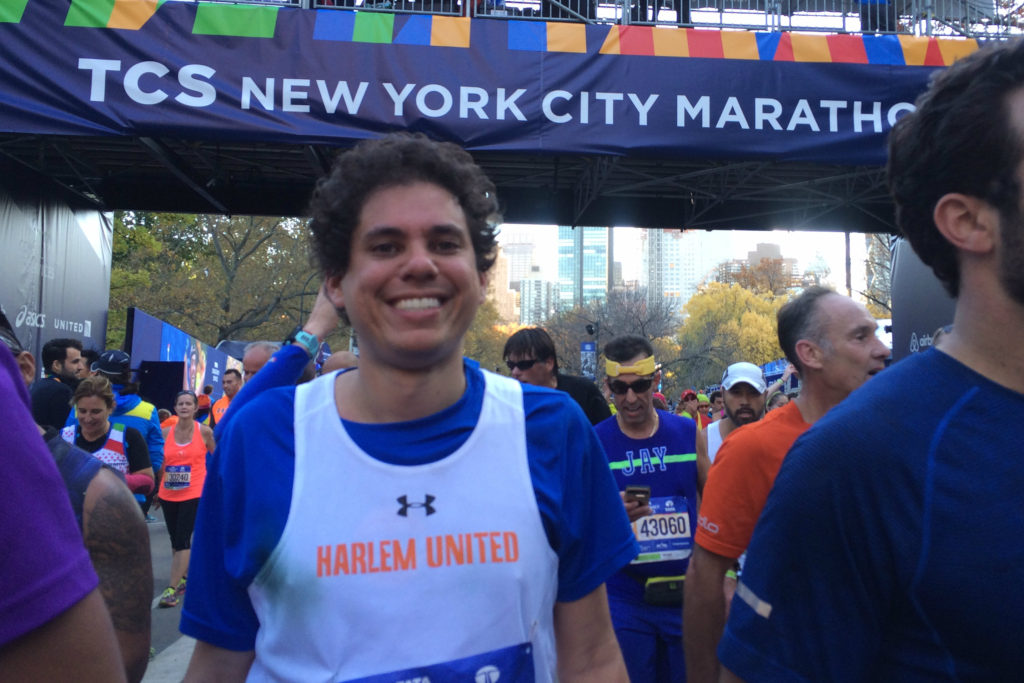 Harlem United runner Armin at the TCS NYC Marathon