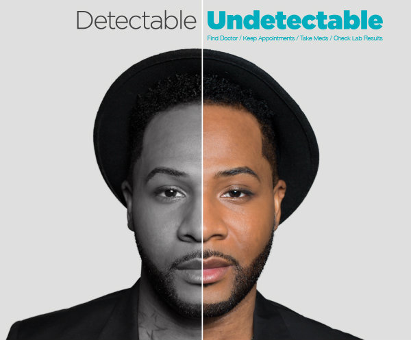 "Undetectable" ad from New York State Dept. of Health