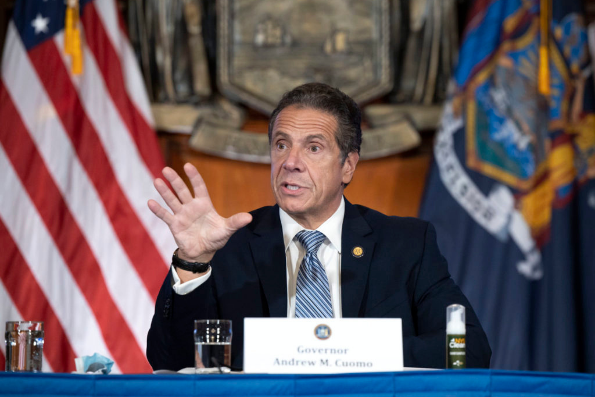 Governor Cuomo speaking publicly